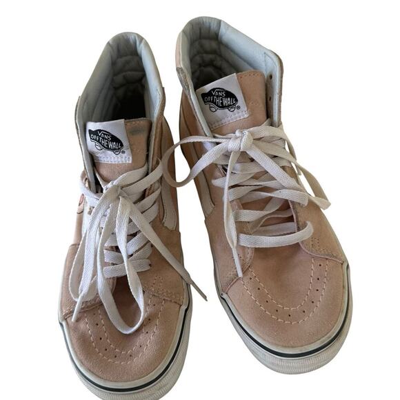 Vans Sk8-Hi Disney Mickey Minnie Mouse Pink Suede Sneakers Women’s 7.5 Rare - Picture 4 of 12